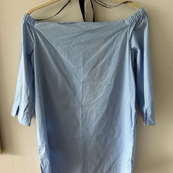 Off-shoulder dress with embroidery. - Picture 4 of 4